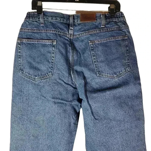 LL Bean Comfort Waist Flannel Blue Jeans Sz 36x29 - Picture 4 of 9